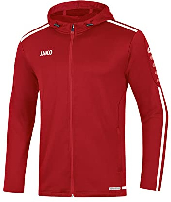 JAKO Damen Kapuzenjacke Striker 2.0, chili rot/weiß, 34, 6819