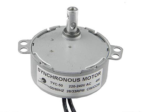 CHANCS Electric Mini Gear Motor Slow Speed TYC-50 28-33r/min CW/CCW Synchronous Motor AC 220V for Microwave Oven…