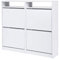 TOPKIT | Mueble Zapatero Tamesis 54AB | Medidas 96 x 107 x 25 cm | Armario Zapatero | Zapatero con 4 Puertas abatibles | Blanco