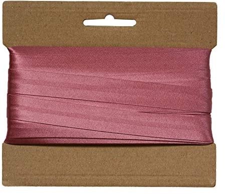20m Schrägband Satin 20mm gefalzt Kantenband Einfassband 29 Farben wählbar, Farbe:altrosa