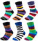 Occulto BUNTE SOCKEN für HERREN (6 PAAR) aus BAUMWOLLE in verschiedenen MUSTERN, bunte HERRENSOCKEN BUSINESS SOCKEN, RINGELSOCKEN 6 Paar | Strips 39-42