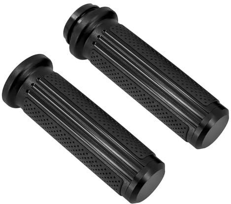 HDBUBALUS 2,5 cm elektronische Gasgriffe, Defiance Lenkergriffe, 25 mm Handgriffe, passend für Harley Touring Street Glide Road King Road Glide Electra Glide 2008–2021, schwarz