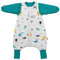 schlummersack Baby Schlafsack mit Füßen Bio Baumwolle Winter 3.5 Tog 70 cm Polarfreunde | Schlafsack mit Beinen und verlängerten Bündchen für Körpergröße von 70-80cm | Winterschlafsack Baby mit Ärmel
