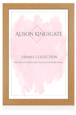 Alison Kingsgate Modern OAK Picture Frame for Photos & Posters - 70X50CM | Engineered Wood, Shatterproof Perspex Front, Ideal for Wall Art Display, Documents, Certificate & Home Décor