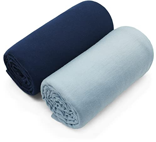 Aijoviko Newborn Photography Props Baby Photo Props Wrap Blanket for Baby Boys Girls(Navy&Baby Blue)