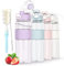 AOHAN Water Bottle with Straw, Sports Water Bottle 1l with Bottle Brush and Sticker, Leakproof Drinks Bottle, BPA Free Clear Water Bottle Ideal for Running Gym School Office and Outdoor Activity