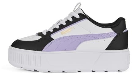 PUMA Karmen Rebelle Jr, Scarpe da Ginnastica, Bianca Vivid Viola Nero, 38.5 EU