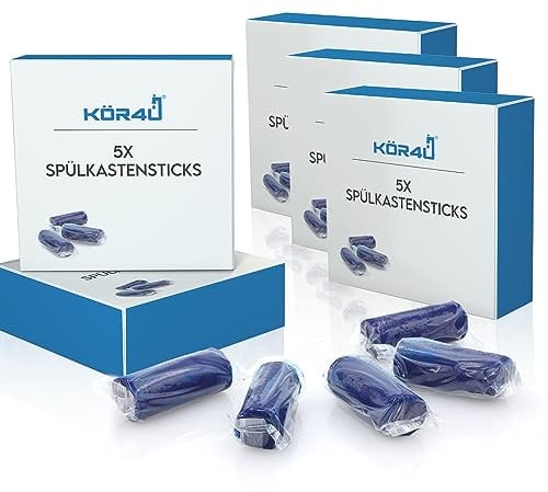 kör4u Spülkastensticks – 25 blaue Reinigungstabs für Duofresh, frisch, effektiv gegen Kalk & Ablagerungen, umweltfreundlich & biologisch abbaubar