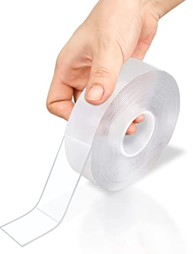 Nano Doppelseitiges Klebeband Transparent Super klebrig und dick(2mm dick) 3M Extrem haltbares, waschbares, spurloses doppelseitiges Klebeband, Geeignet für Teppiche, Bilderrahmen, Küchen-Mehrzweck