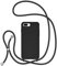 UEEBAI Crossbody Lanyard Phone case for iPhone 7 Plus/iPhone 8 Plus, Silicone Phone Cover Necklace Cord Strap Soft Shockproof Protective Case - Black