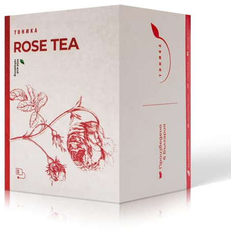 Tonika Tea - Thé rose | Rose bulgare Damascena | Thé diurétique naturel | Thé / 25 sachets de thé sans caféine