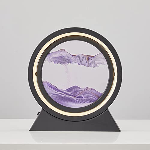 Starnearby Lampe Peinture de Sable Mouvant Dimmable 3 Couleurs, Lampes de Table Sable Mouvant, Peinture de Sable Qui Coule Lampe, Lampes Sable Dynamique, Peintures de Sable Fluide LED