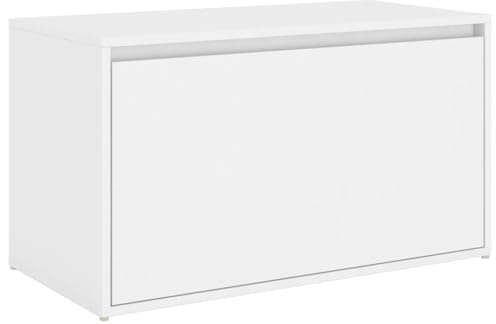 vidaXL Flurbank 80x40x45 cm Weiß Holzwerkstoff