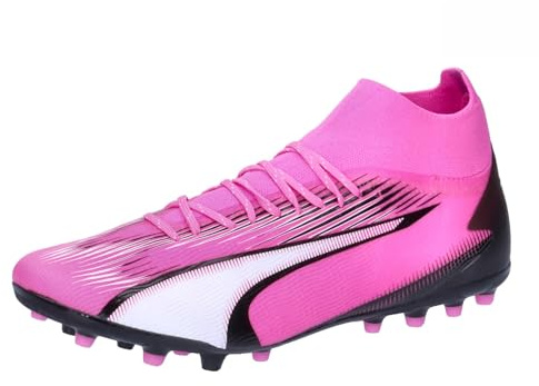 Puma Men Ultra Pro Mg Soccer Shoes, Poison Pink-Puma White-Puma Black, 9.5 UK
