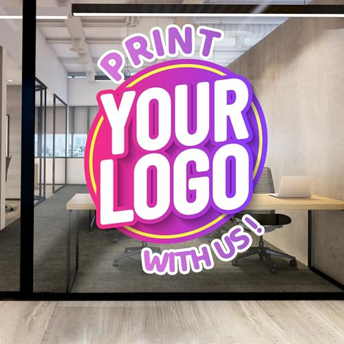 EGD Calcomanías de pared personalizadas con logotipo para tu oficina u hogar, calcomanías de negocios personalizan el logotipo para una imagen profesional y corporativa, calcomanías de vinilo