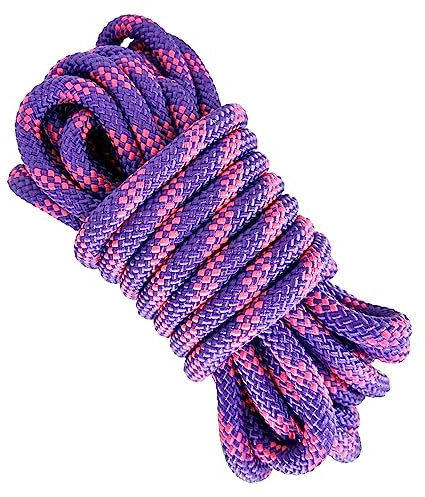 12mm Corde en Polyester Haute Ténacité. 10M. Violet avec Rose