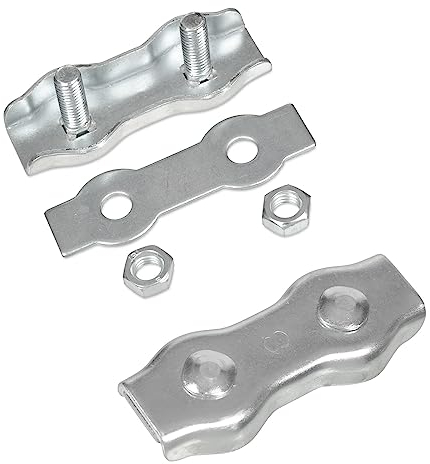 50x 5mm Duplex Drahtseilklemme verzinkt Klemme