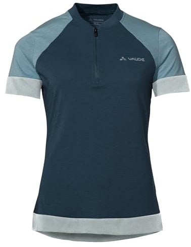VAUDE Damen Women's Altissimo Q-Zip T-Shirt, Dark Sea Uni, 40 EU
