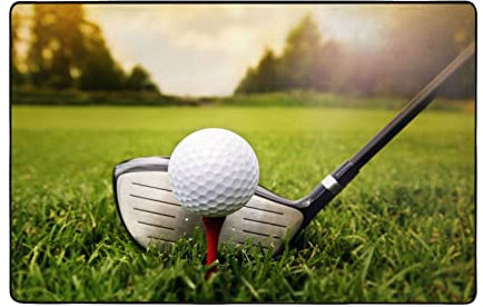 JCAKES Tapis de sol doux avec imprimé balle de golf 152,4 x 99,1 cm