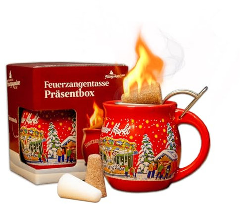 Feuerzangentasse 1er-Set, Rot/Historischer Markt - für Feuerzangenbowle