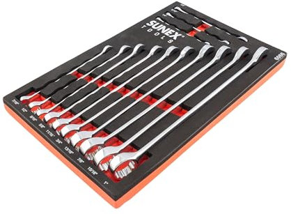 Sunex 9909 13 Pc. V-Groove SAE Wrench Set in EVA Foam 1/4-1