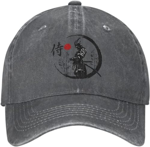 TeysHa Baseballkappe Snapback Sonnenhut Herren personalisierbar Baumwolle japanischer Samurai-Krieger Baseballkappe Damen Herren verstellbar Katana Bushido Papa-Mütze Streetwear Geschenk
