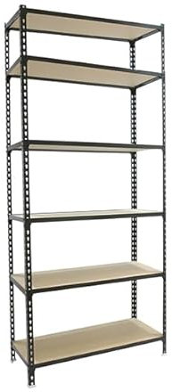 PROREGAL Schwerlastregal Giant MULI | HxBxT 250x110x50cm | 6 Fachböden | Fachlast 200kg | Anthrazit | Lagerregal Kellerregal Werkstattregal Metallregal Fachbodenregal Steckregal