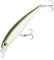 Major Fish Zander Wobbler Hecht Barsch Hardbait Flachläufer 10 cm (Grün Weiss Bodden)