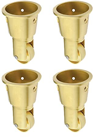 Messing-Lenkrolle, Universalrollen Möbelrollen im Antik-Stil, Schwerlastrollen, Transportrollen, 27 mm Lenkrolle in Antik-Messing-Finish