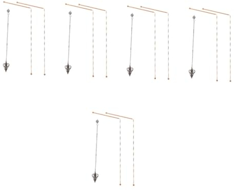 NIYANGLE 5 Ensembles tige de prospection en laiton baguettes de sourcier à eau de sourcier bâtons de sourcier spirituel baguettes divinatoires pour trouver de l'eau