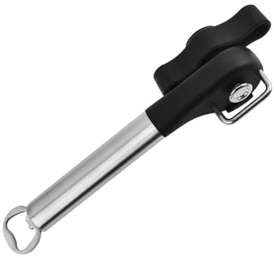 YILANJIN 2 in 1 Safety Bottle Manual Can Opener, Stainless Steel Cutting Can Opener, Tin Opener, Easy Open Pop Top Can Opener, No Sharp Edges Opener, Bottle Opener with Grip, Kitchen Bottle Tool