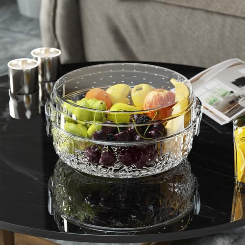 Corbeille à fruits, avec moustiquaire, anti-insectes, moderne, panier à fruits avec couvercle, couvercle contre les mouches des fruits, en plastique, panier à fruits décoratif vintage (A, panier à