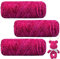 Maxee 300g(3×100g) Samtig Babywolle, Samt Velvet Wolle Chenille Garn, Kuschelweich Chenillegarn, Flauschige Weich Plüschwolle, Häkelgarn Wolle Zum Stricken & Häkeln- Rote Bohnenpaste