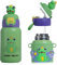Trinkflasche Kinder Auslaufsicher, 450ml Edelstahl-Trinkflasche für Schule und Kindergarten, Mädchen, Jungen, Wasserflasche BPA-Frei für Kaltes und Heißes (Grün)