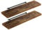 Casaria® 2X Wandregal Holz Dunkle Eiche Hängeregal mit Halterung 15kg Tragkraft Küche Wohnzimmer Flur Regal Schweberegal Bücherregal Holzregal 90cm
