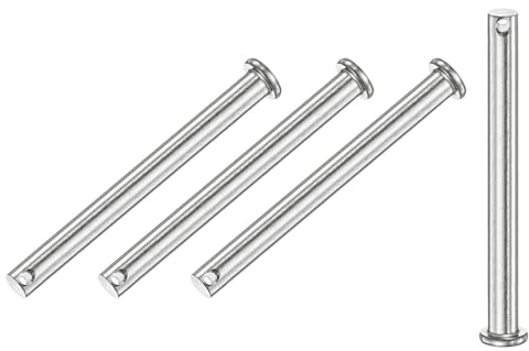 M METERXITY Einloch Klauenstifte M8 x 100mm 304 Edelstahl 4 Stück | Flachkopf Klauenstifte für mechanische Verbindungen/Lastwagen/Rasenmäher, Verbindungsscharnierstift wiederverwendbar