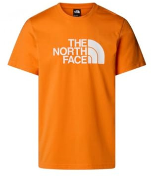 The North Face Men's S/S Easy T-Shirt, Digital Orange/TNF Whit, XS
