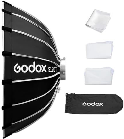 Godox Softbox S120T 120CM Quick Release Collapsible Umbrella Soft Box with Bowens Mount, Studio & On-the-Go Soft Lighting Solution