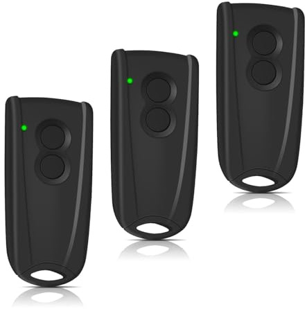 3 piezas 433,92 MHz mando a distancia para puerta de garaje para Hormann EcoStar RSC2-433 RSE2-433, RSZ1-433, Hormann Liftronic 500/700/800 para Portronic D2500/D5000/S4000 (luz verde)