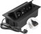 GTV Prise encastrable Multisoft noire avec 2 prises de courant avec terre, USB A+C, RJ45, HDMI 2.0, escamotable avec couvercle, câble de 1,5 m, idéale pour la cuisine, le bureau ou la table de