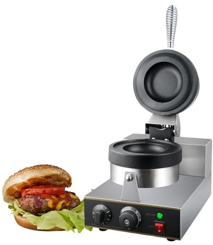 Glowdora Pressa per Panini E Gelato Commerciale, Pressa per Hamburger Elettrica da 1300 W, Macchina per Il Pane, Piastra per Hamburger E Waffle, Temperatura Regolabile da 50 A 300 °C.