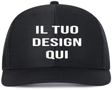 Kustima Cappello Personalizzato, Cappellino con Visiera Personalizzato, Cappello da Baseball Personalizzabile con Testo/Foto/Nome, Cappellino per Uomo e Donna, Cappellos Trucker