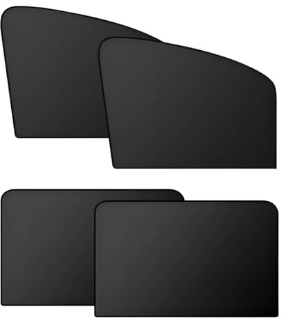 Ztolbriy 4 Parasoles Magnéticos para Coche – Protección Lateral UV | para Bebés & Privacidad | Instalación Fácil | Apto para Todos los Vehículos