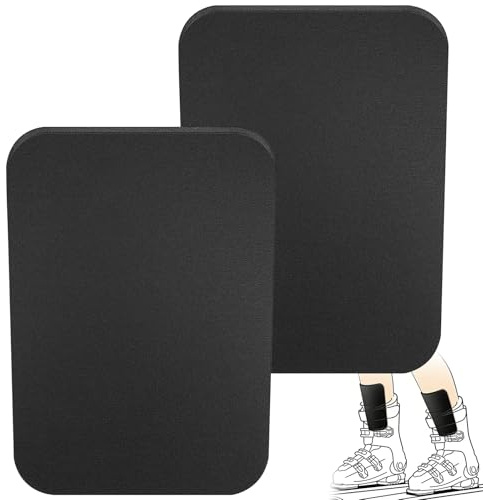 Schienbeinschutz 1 Paar – Ski Schienbeinschoner, Dicker Schaumstoff, 18 x 14 cm, für Snowboard & Skifahren, Verstellbarer Beinschutz für Männer und Frauen