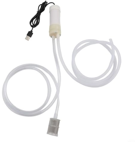 Pompa dell'acqua autoadescante da 5 V, pompa a vuoto elettrica alimentata tramite USB, per acquario e balcone, flusso 4L/min con tubo da 1 m (1 metro)