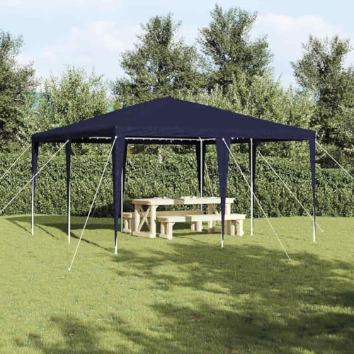 Angajara Blue Party Tent 400 x 400 x 266 cm polyethene and Steel, Pavilion, Party Tent, Garden Tent, Folding Gazebo, Outdoor Shelter, Sun Protection for Terrace, Event and Garden use