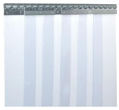 Cortina de lamas de PVC rayadas 3 x 300 mm - LxH 2,00x2,50m, se entrega ya montado - A2