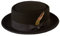 Hut, Schwarz, Porkpie-Stil, Breaking Bad/Heisenberg/Walter-White-Stil, 100 % Wollfilz, Mod/Ska Gr. L 59 cm, schwarz