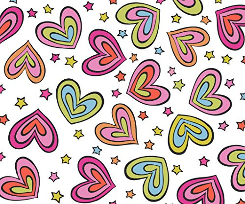 GoOpticians Rainbow Hearts Cloth Microfibre Cleaning Cloth For Spectacles Eye Glasses Screens Phones Tablets 15cm x 18cm (x1)