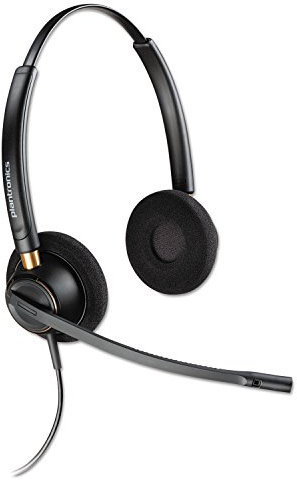 POLY EncorePro 520 QD Headset (Plantronics) - Funktioniert mit digitalen Adaptern Call Center - Akustischer Gehörschutz - Dual Ear